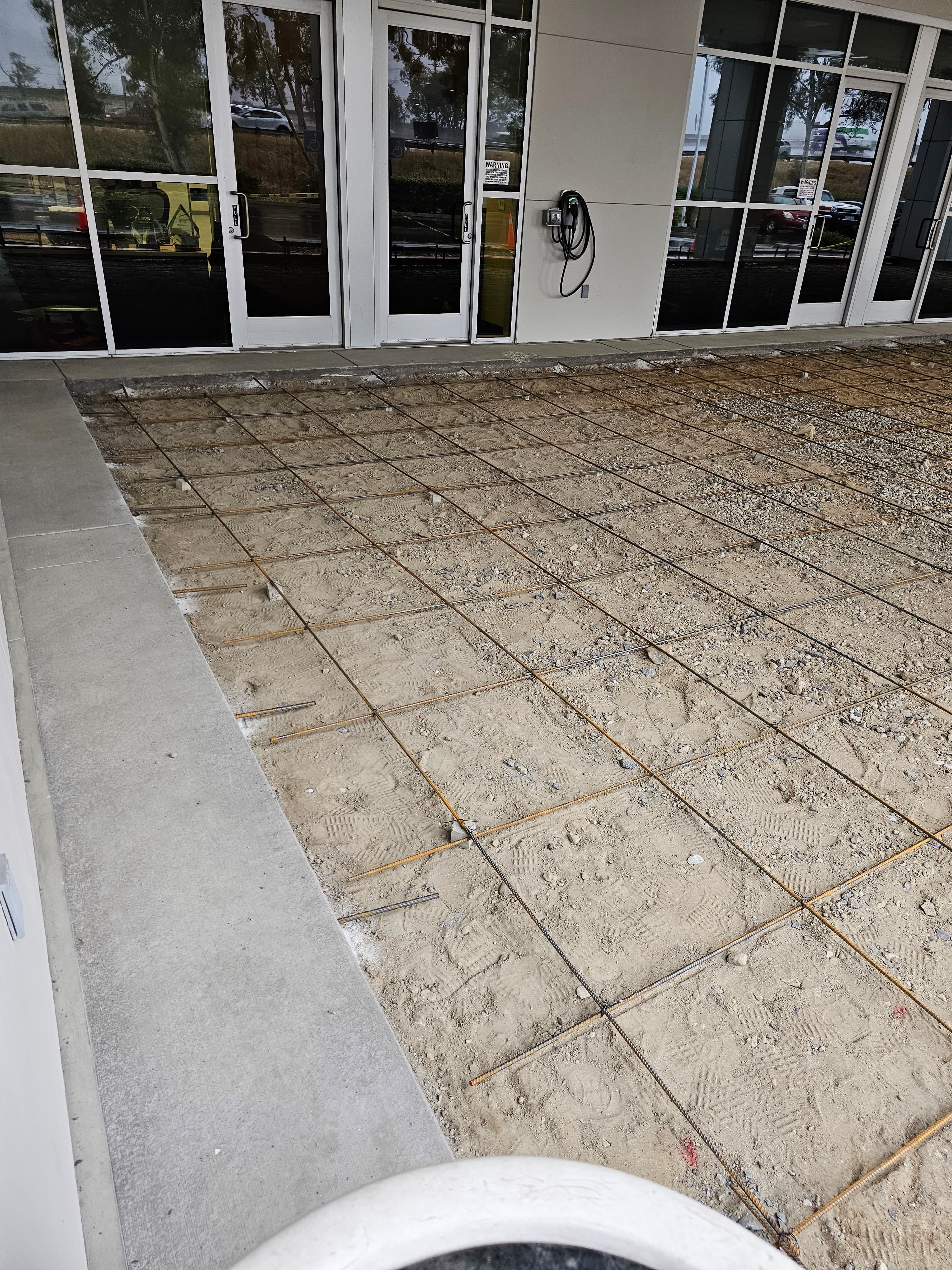 Commercial concrete work — rebar detail